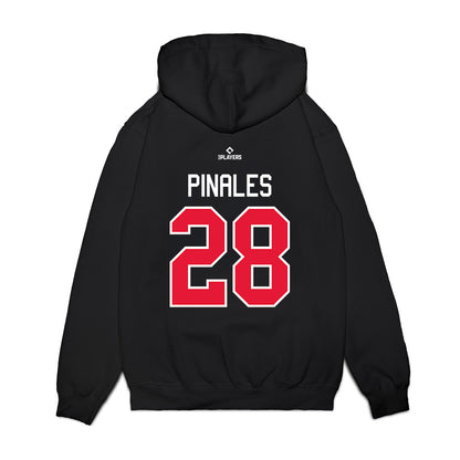 Lansing Lugnuts - MILB Baseball : Darlin Pinales - Premium Hooded Sweatshirt-1