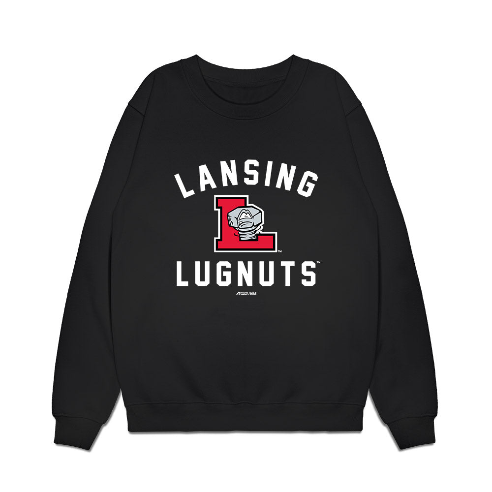 Lansing Lugnuts - MILB Baseball : Daniel Bucciero - Premium Crewneck Sweatshirt-0