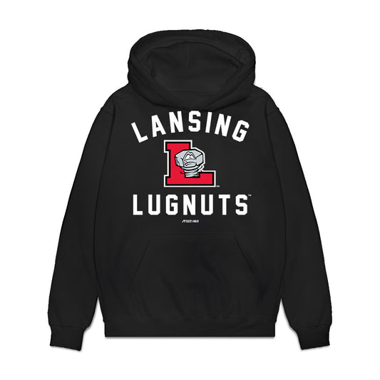 Lansing Lugnuts - MILB Baseball : Jackson Nove - Premium Hooded Sweatshirt-0