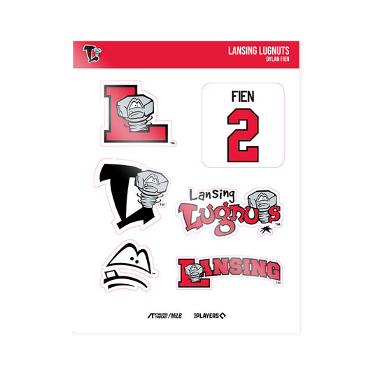 Lansing Lugnuts - MILB Baseball : Dylan Fien - Sticker Sheet-0