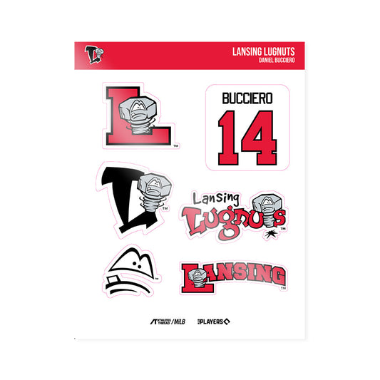 Lansing Lugnuts - MILB Baseball : Daniel Bucciero - Sticker Sheet-0