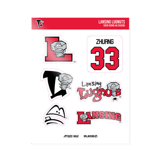 Lansing Lugnuts - MILB Baseball : Chen Zhong-Ao Zhuang - Sticker Sheet-0