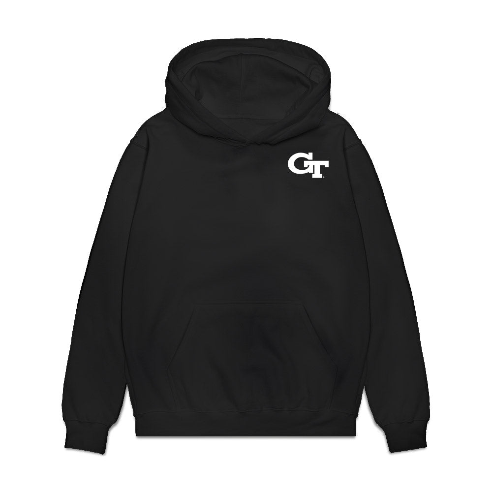 Georgia Tech - NCAA Football : Justice Haynes - Caricature Premium Hooded Sweatshirt-0