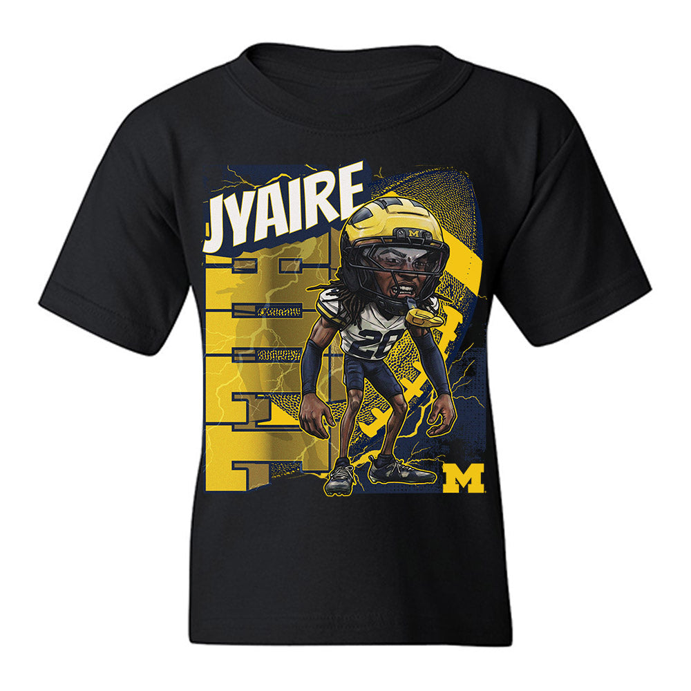 Michigan - NCAA Football : Jyaire Hill - Bobblehead Youth T-Shirt-0
