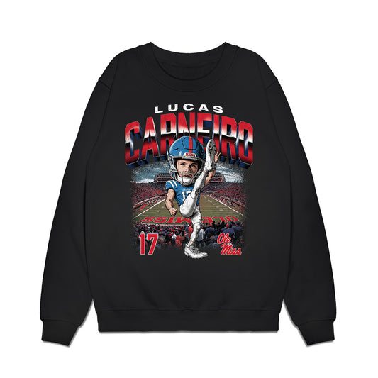 Ole Miss - NCAA Football : Lucas Carneiro - Caricature Premium Crewneck Sweatshirt-0