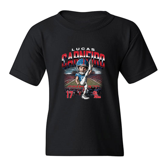 Ole Miss - NCAA Football : Lucas Carneiro - Caricature Youth T-Shirt-0