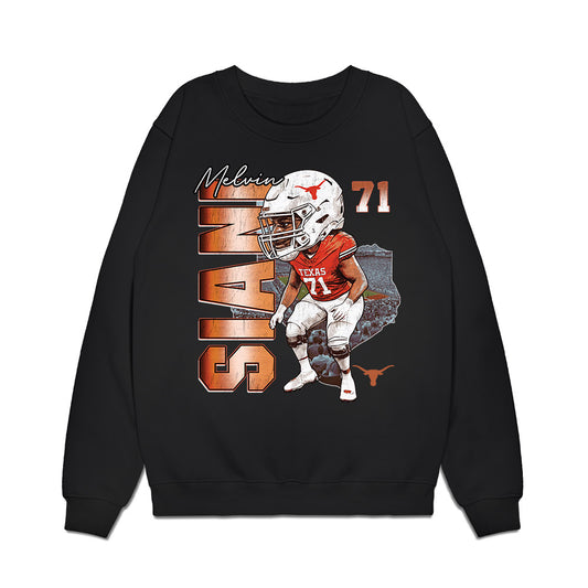 Texas - NCAA Football : Melvin Siani - Caricature Premium Crewneck Sweatshirt-0