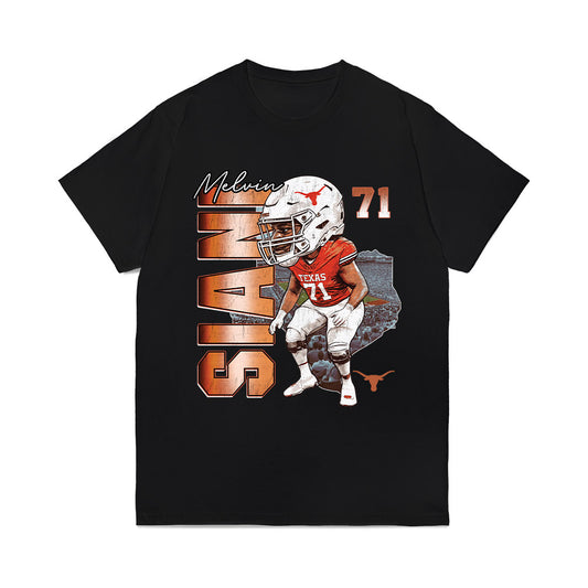 Texas - NCAA Football : Melvin Siani - Caricature Comfort Colors T-Shirt-0