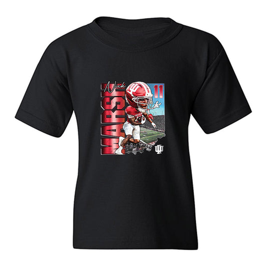 Indiana - NCAA Football : Nick Marsh - Caricature Youth T-Shirt-0