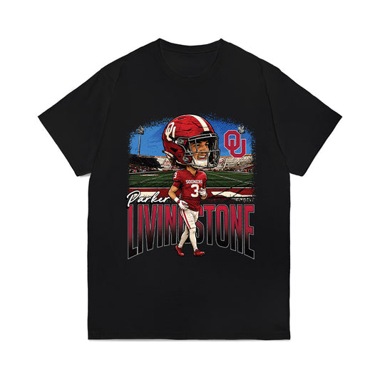 Oklahoma - NCAA Football : Parker Livingstone - Caricature Comfort Colors T-Shirt-0