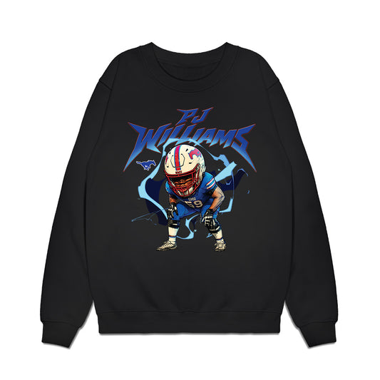 SMU - NCAA Football : Pj Williams - Bobble Head Premium Crewneck Sweatshirt-0