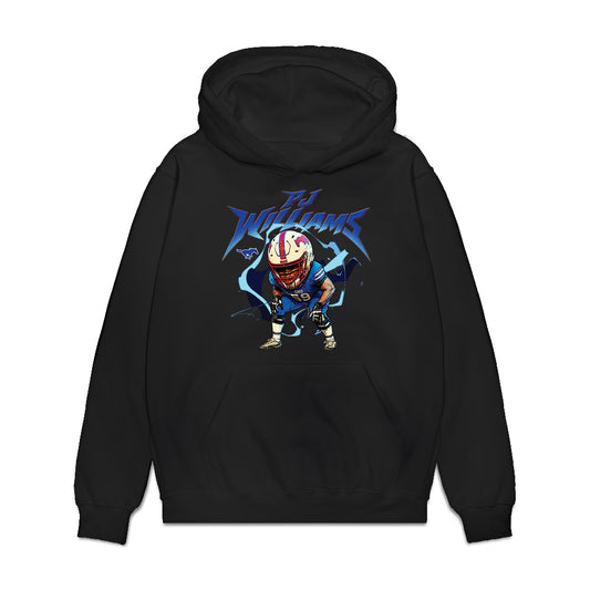 SMU - NCAA Football : Pj Williams - Bobble Head Premium Hooded Sweatshirt-0
