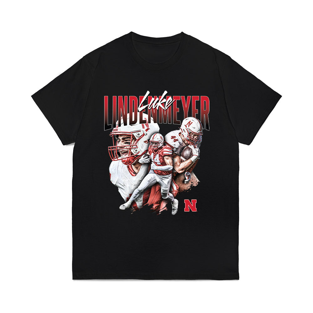 Nebraska - NCAA Football : Luke Lindenmeyer - Collage Comfort Colors T-Shirt-0