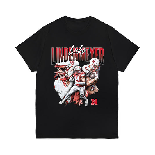 Nebraska - NCAA Football : Luke Lindenmeyer - Collage Comfort Colors T-Shirt-0