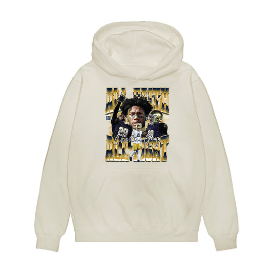 Notre Dame - NCAA Football : Christian Gray - Collage Premium Hooded Sweatshirt-0