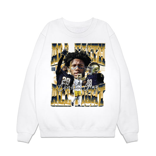 Notre Dame - NCAA Football : Christian Gray - Collage Premium Crewneck Sweatshirt-0