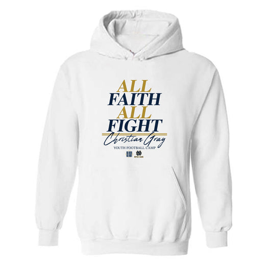 Notre Dame - NCAA Football : Christian Gray - Youth Football Camp Hooded Sweatshirt-0