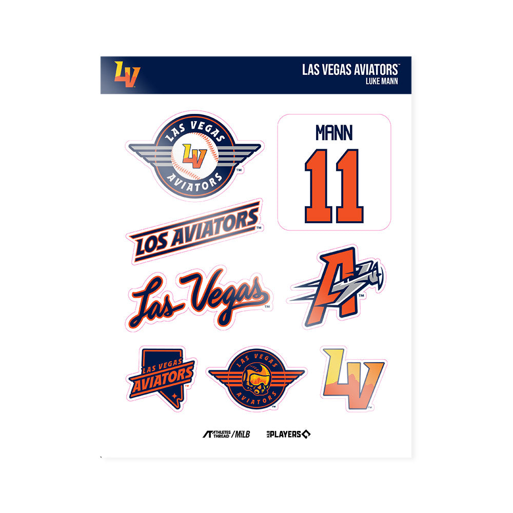 Vegas Aviators - MILB Baseball : Luke Mann - Sticker Sheet-0