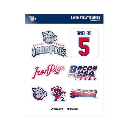 Lehigh IronPigs - MILB Baseball : Alex Binelas - Sticker Sheet-0