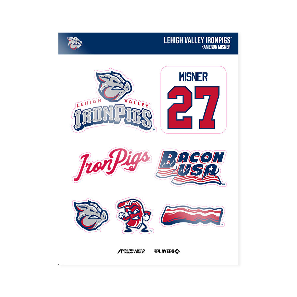 Lehigh IronPigs - MILB Baseball : Kameron Misner - Sticker Sheet-0