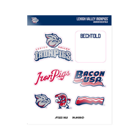 Lehigh IronPigs - MILB Baseball : Andrew Bechtold - Sticker Sheet-0