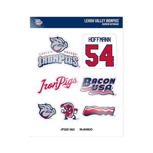 Lehigh IronPigs - MILB Baseball : Andrew Hoffmann - Sticker Sheet-0