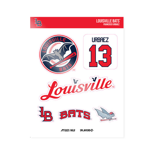 Louisville Bats - MILB Baseball : Francisco Urbaez - Sticker Sheet-0