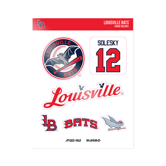 Louisville Bats - MILB Baseball : Chase Solesky - Sticker Sheet-0