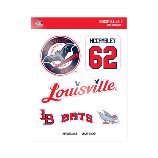 Louisville Bats - MILB Baseball : Zach McCambley - Sticker Sheet-0
