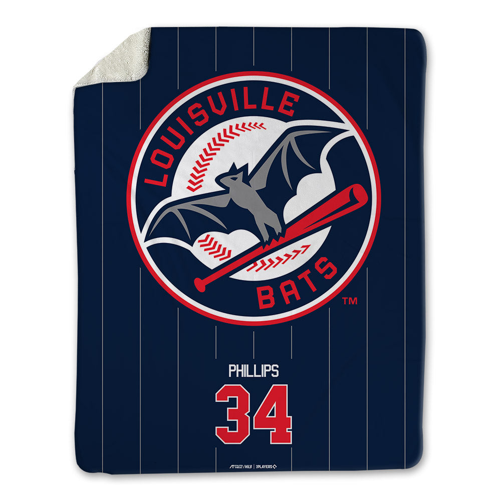Louisville Bats - MILB Baseball : Connor Phillips - Blanket-0
