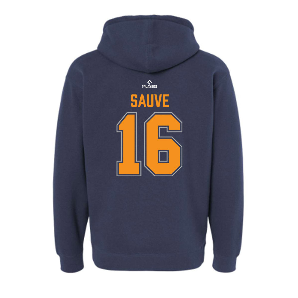 Midland RockHounds - MILB Baseball : Logan Sauve - Hooded Pullover Sweatshirt-1