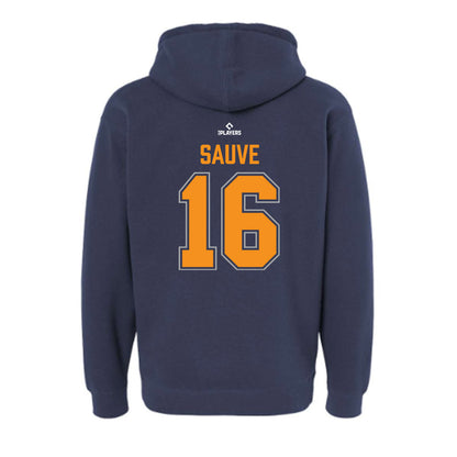 Midland RockHounds - MILB Baseball : Logan Sauve - Hooded Pullover Sweatshirt-1