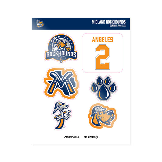 Midland RockHounds - MILB Baseball : Euribiel Angeles - Sticker Sheet-0