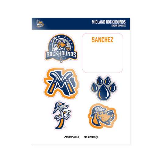 Midland RockHounds - MILB Baseball : Edgar Sanchez - Sticker Sheet-0