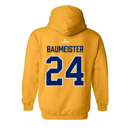 Montgomery Biscuits - MILB Baseball : Jackson Baumeister - Hooded Sweatshirt-1