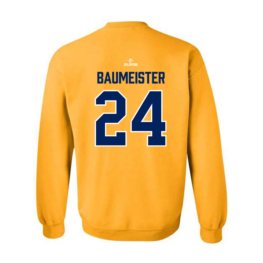 Montgomery Biscuits - MILB Baseball : Jackson Baumeister - Crewneck Sweatshirt-1