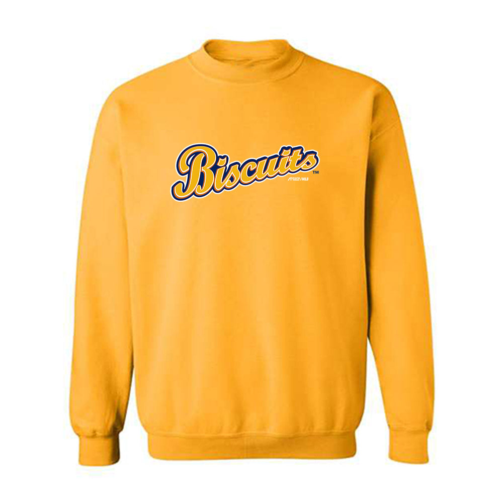 Montgomery Biscuits - MILB Baseball : Derrick Edington - Crewneck Sweatshirt-0