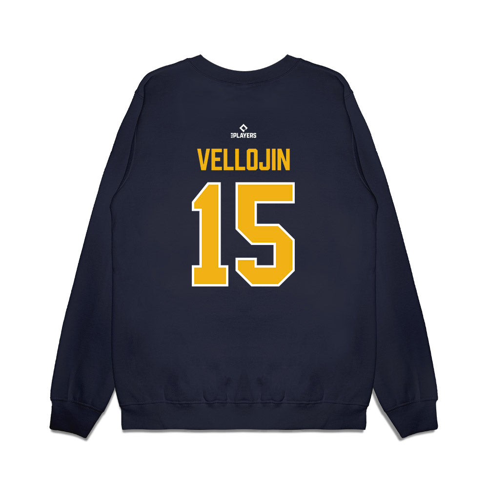 Montgomery Biscuits - MILB Baseball : Daniel Vellojin - Premium Crewneck Sweatshirt-1