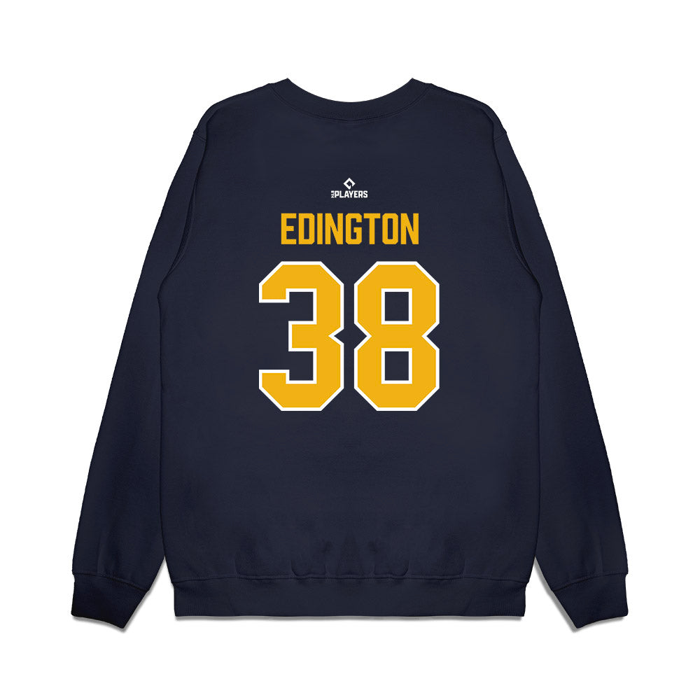 Montgomery Biscuits - MILB Baseball : Derrick Edington - Premium Crewneck Sweatshirt-1
