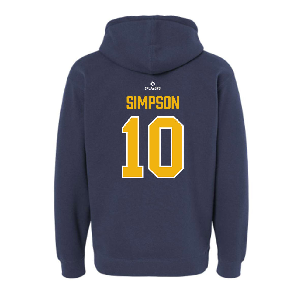 Montgomery Biscuits - MILB Baseball : Will Simpson - Hooded Pullover Sweatshirt-1