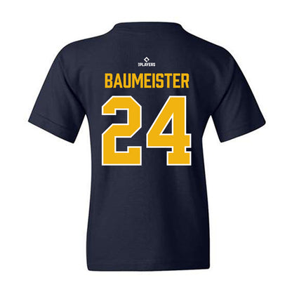 Montgomery Biscuits - MILB Baseball : Jackson Baumeister - Youth T-Shirt-1