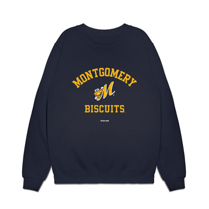Montgomery Biscuits - MILB Baseball : Daniel Vellojin - Premium Crewneck Sweatshirt-0