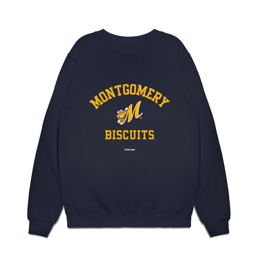 Montgomery Biscuits - MILB Baseball : Daniel Vellojin - Premium Crewneck Sweatshirt-0