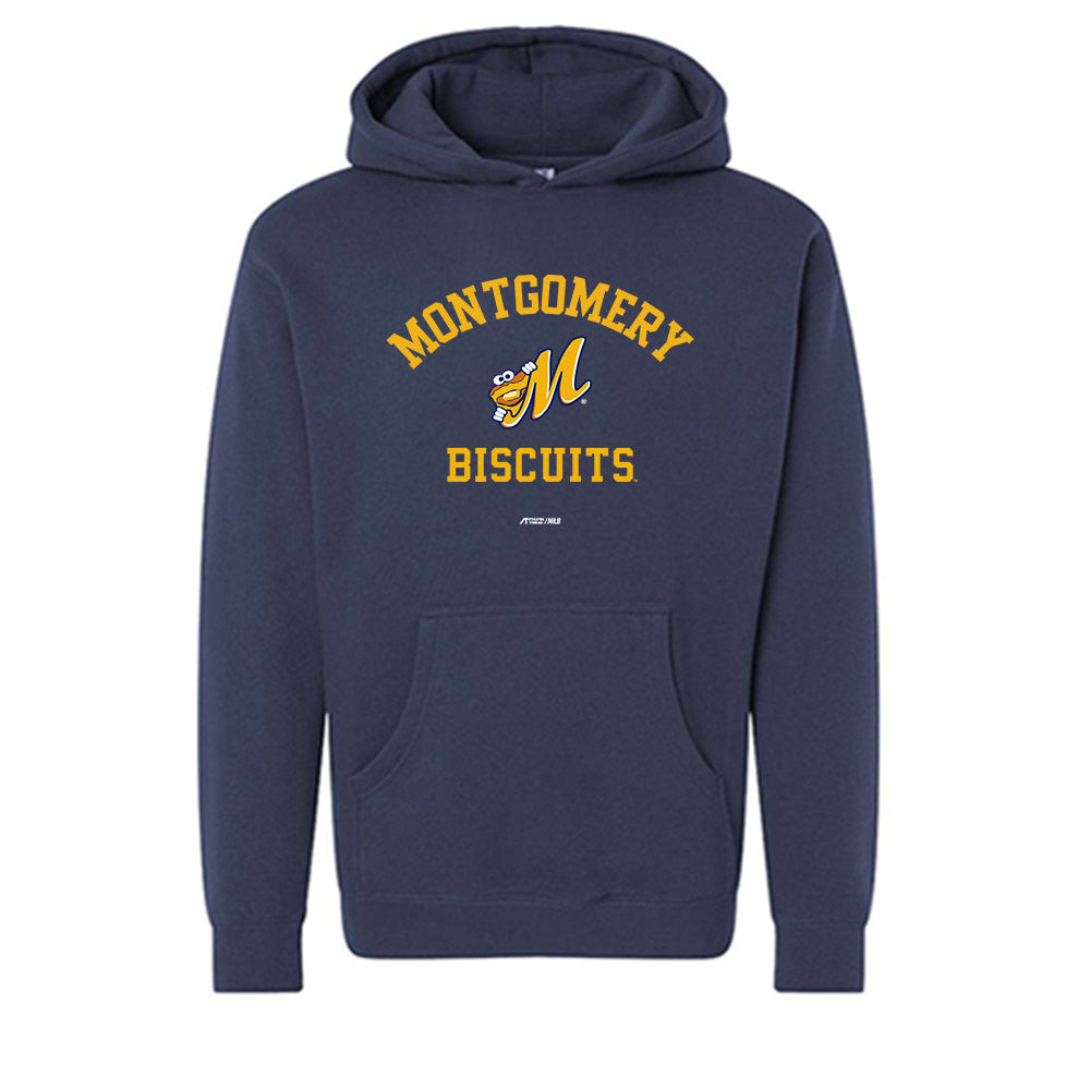 Montgomery Biscuits - MILB Baseball : Mac Horvath - Hooded Pullover Sweatshirt-0