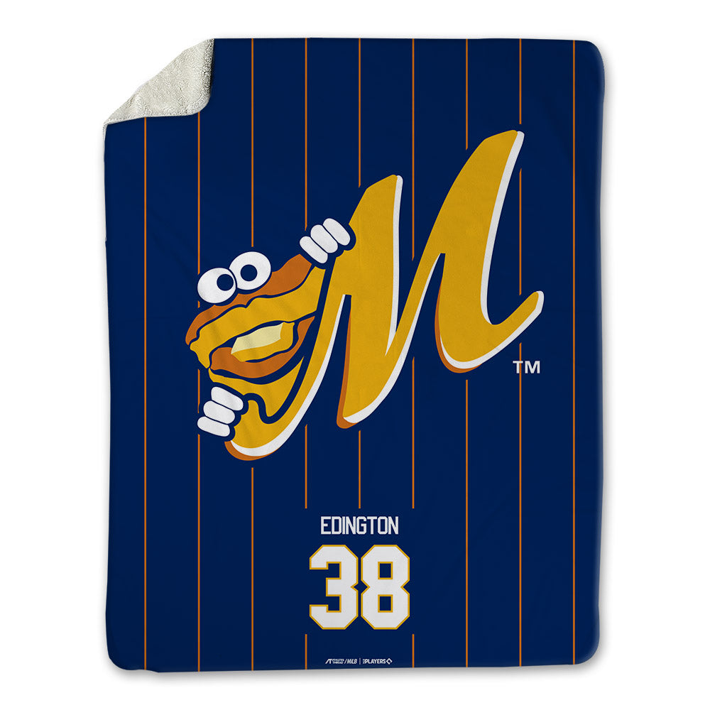 Montgomery Biscuits - MILB Baseball : Derrick Edington - Blanket-0