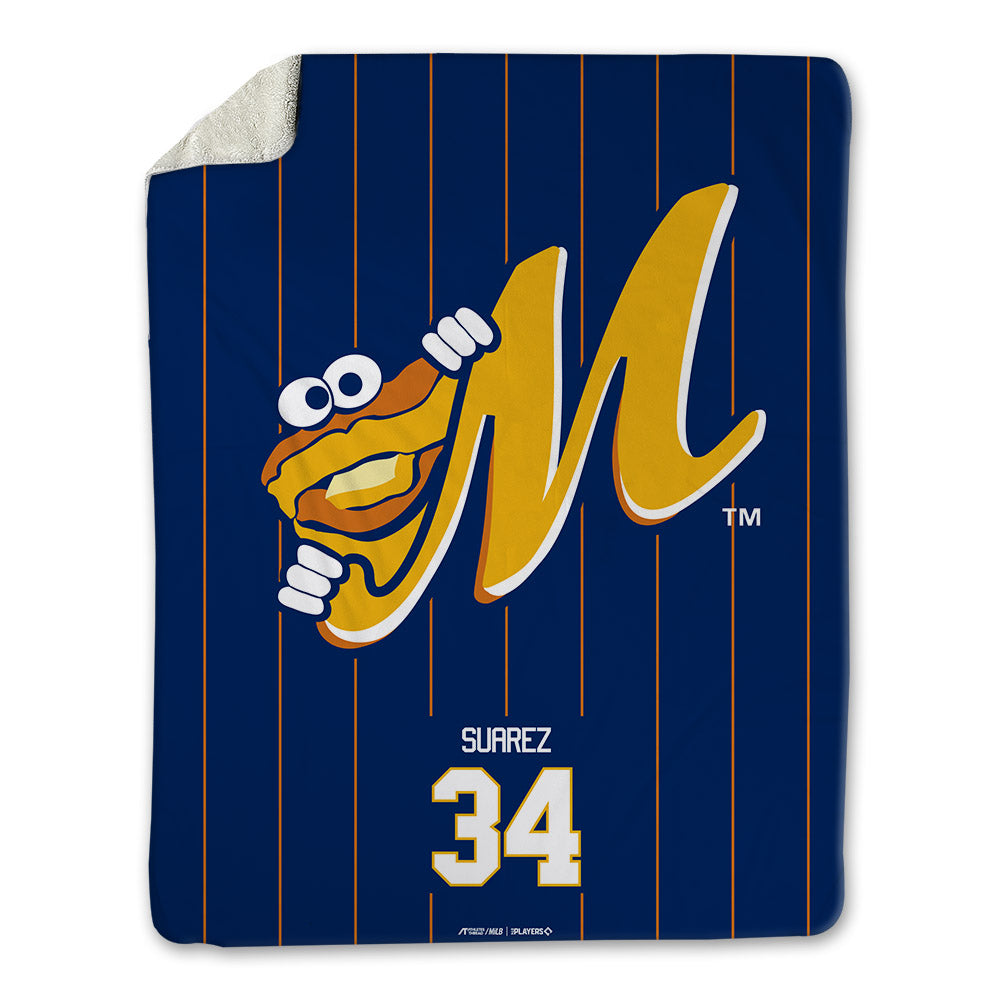 Montgomery Biscuits - MILB Baseball : Santiago Suarez - Blanket-0