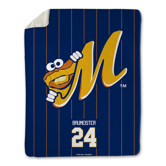 Montgomery Biscuits - MILB Baseball : Jackson Baumeister - Blanket-0