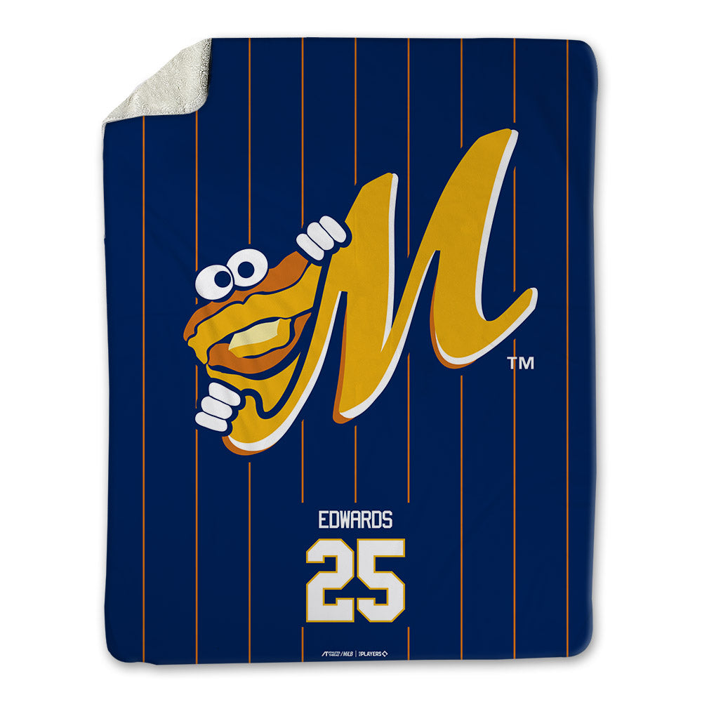 Montgomery Biscuits - MILB Baseball : Garrett Edwards - Blanket-0
