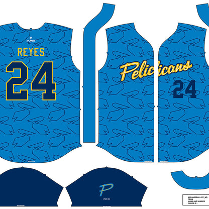 MB Pelicans - MILB Baseball : Luis A. Reyes - Jersey-0