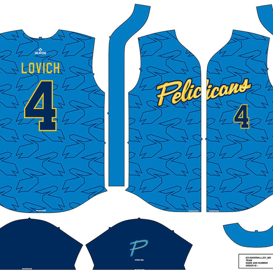 MB Pelicans - MILB Baseball : Eli Lovich - Jersey-0